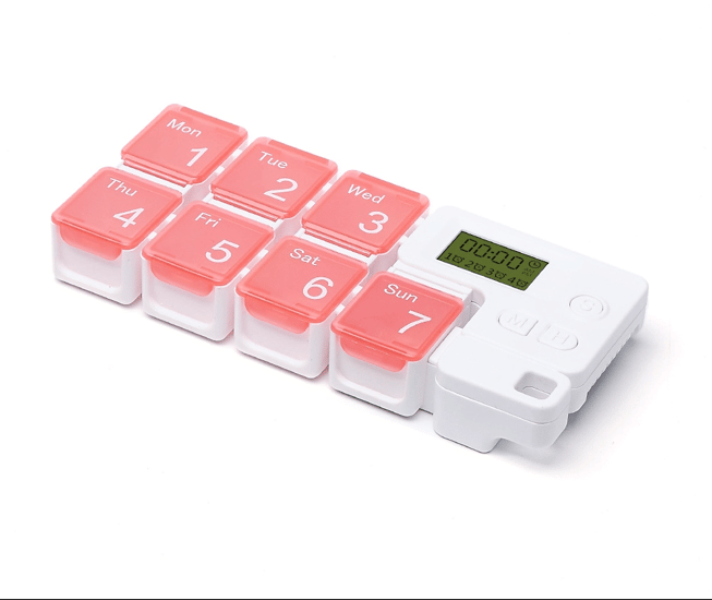 7-Day Pill Organizer with Alarm Reminder
